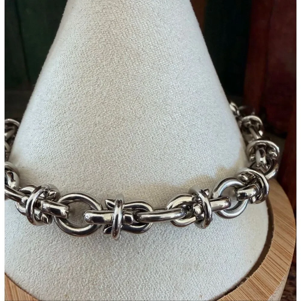Black & Blue Jewelry Co Men’s Stainless Steel  Link Statement Bracelet